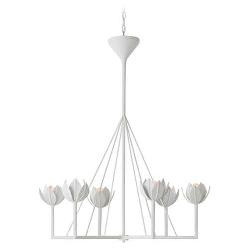 Visual Comfort Signature Collection Julie Neill Alberto Chandelier in Plaster White by Visual Comfort Signature JN5004PW
