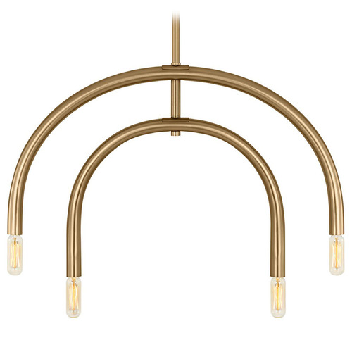 Visual Comfort Studio Collection Drew & Jonathan Hadden Satin Brass Chandelier