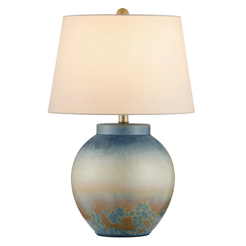 Currey and Company Dawning Yellow & Blue Table Lamp with Empire Shade