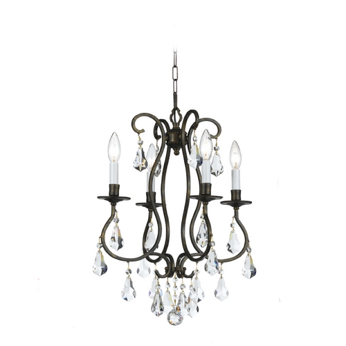 Crystorama Lighting Sutton Crystal Mini Chandelier in English Bronze by Crystorama Lighting 5014-EB-CL-MWP