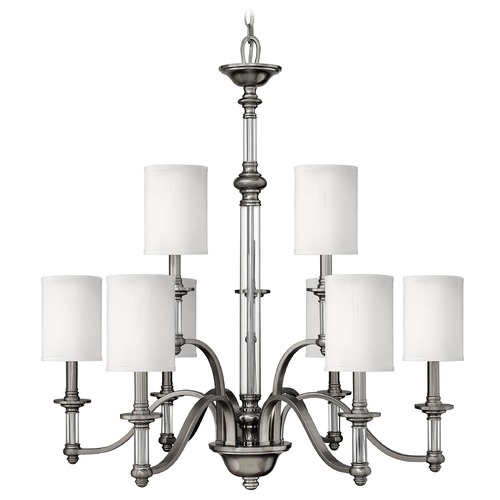 Sussex 9-Light Chandelier in Brushed Nickel by Hinkley Lighting