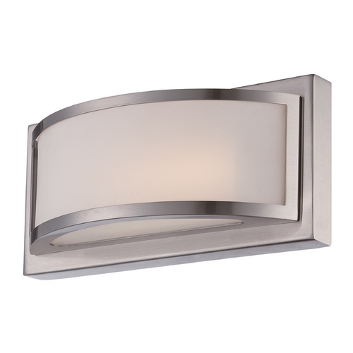 Modern LED Sconce Wall Light in Brushed Nickel by Nuvo Lighting