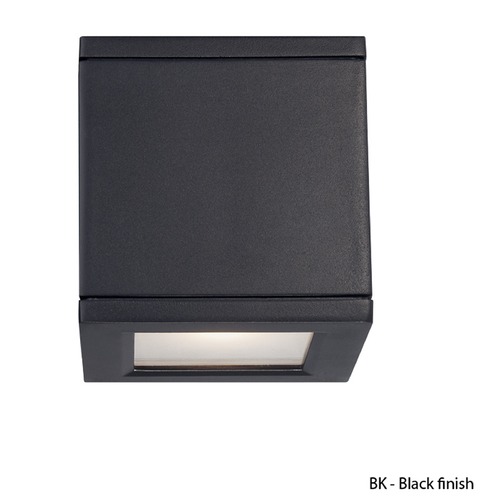 Rubix Black LED Outdoor Wall Light by WAC Lighting