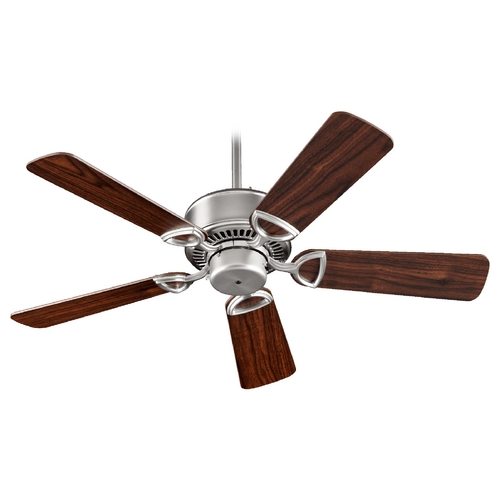 Estate Satin Nickel Ceiling Fan Without Light by Quorum Lighting