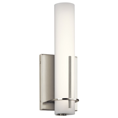 Traverso 13-Inch Brushed Nickel LED Sconce by Elan Lighting