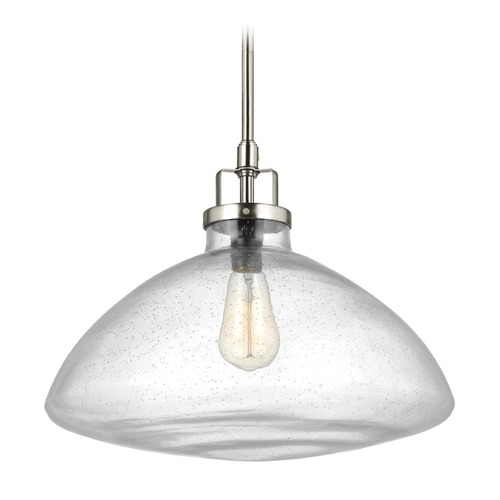 Belton Pendant in Brushed Nickel by Generation Lighting