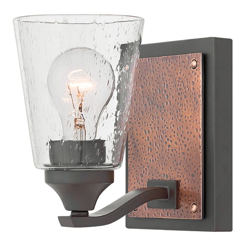 Hinkley Hinkley Jackson Buckeye Bronze / Antique Copper Sconce with Clear Seeded Glass 51820KZ