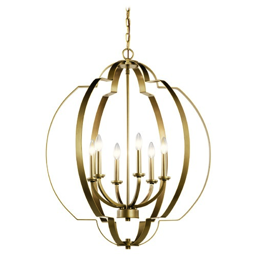 Voleta 22.75-Inch Natural Brass Pendant by Kichler Lighting