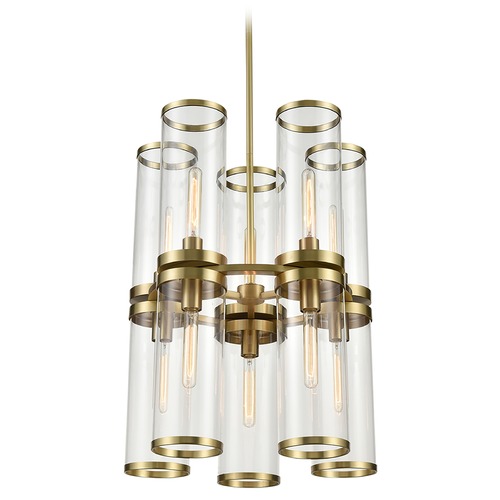 Alora Lighting Alora Lighting Revolve Ii Natural Brass Mini-Chandelier CH311655NBCG