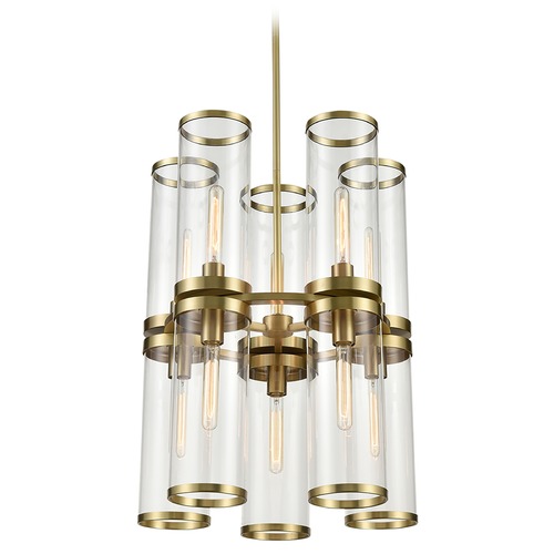 Alora Lighting Revolve II Natural Brass Chandelier by Alora Lighting CH311655NBCG