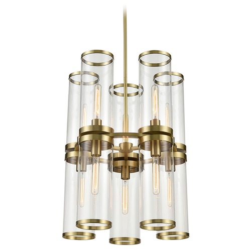 Alora Lighting Revolve II Natural Brass Mini Chandelier by Alora Lighting CH311655NBCG