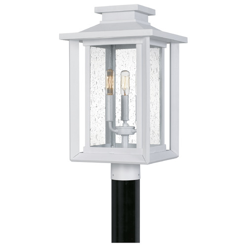 Wakefield Post Light in White Lustre by Quoizel Lighting