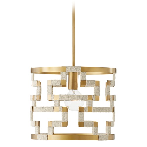 Hala 13.50-Inch Pendant in Patinaed Brass by HomePlace by Capital Lighting