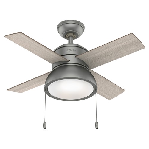 Hunter Fan Company Loki Matte Silver LED Ceiling Fan by Hunter Fan Company 51039