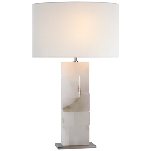 Ian K. Fowler Ashlar Large Table Lamp in Nickel by Visual Comfort Signature