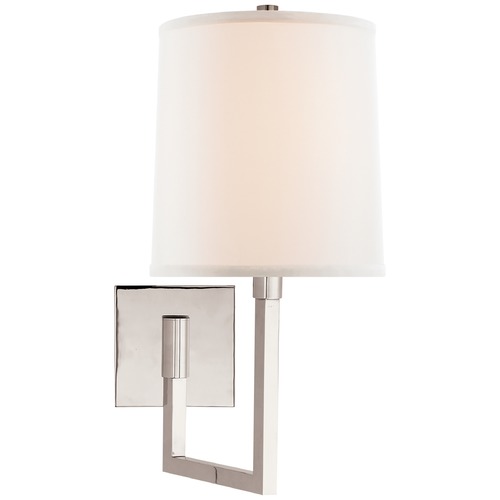 Visual Comfort Signature Collection Barbara Barry Aspect Small Convertible Sconce in Nickel by Visual Comfort Signature BBL2028PNL