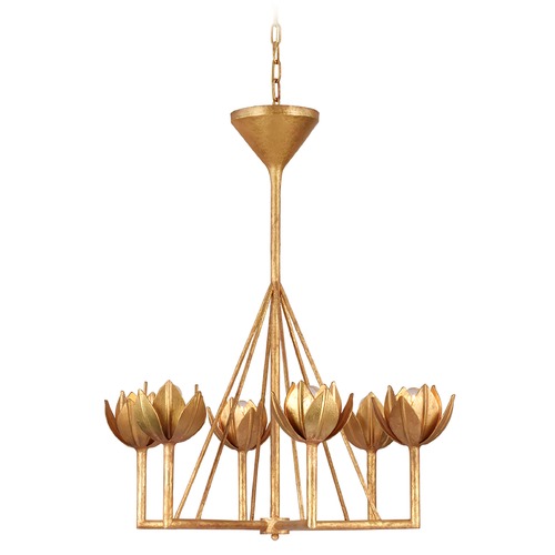 Julie Neill Alberto Small Chandelier in Gold Leaf by Visual Comfort Signature