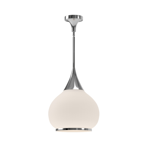 Alora Lighting Hazel Chrome Pendant Light with Bowl / Dome Shade