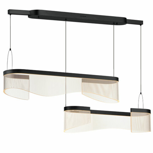 Sonata 47.25-Inch LED Linear Pendant in Black by ET2 Lighting