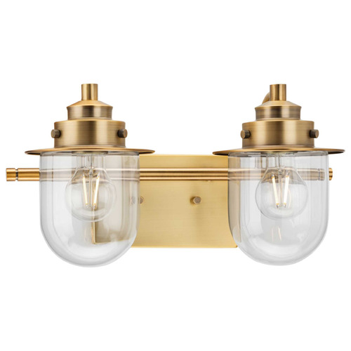 Progress Lighting Progress Lighting Northlake Vintage Brass Bathroom Light P300435-163