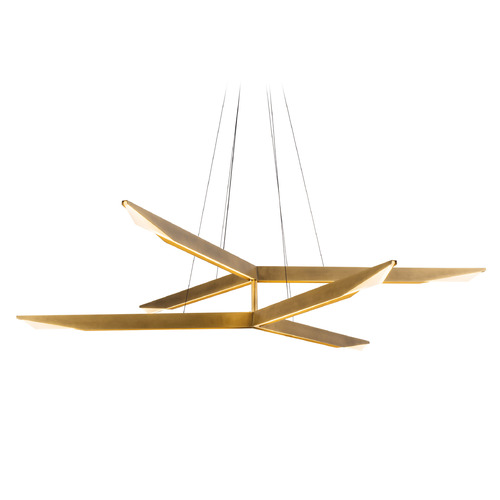 Kuzco Lighting Tachi Vintage Brass LED Chandelier