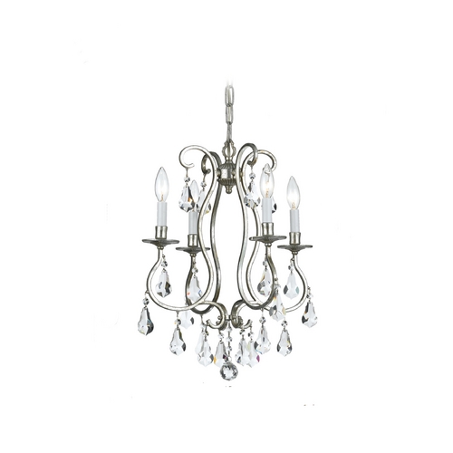 Ashton Crystal Chandelier in Old Silver by Crystorama Lighting