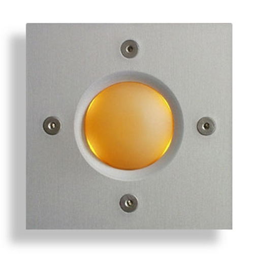 Square Doorbell Button with Orange by Spore Doorbells