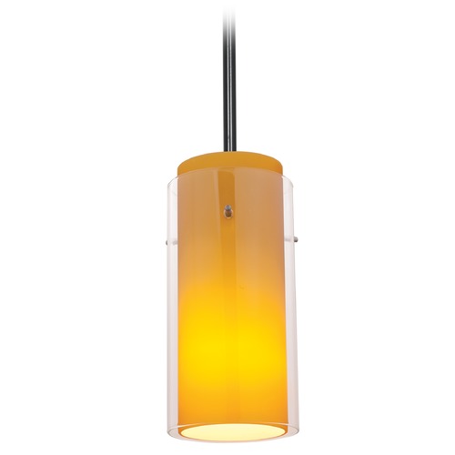 Access Lighting Glass`n Glass Cylinder Oil Rubbed Bronze Mini Pendant by Access Lighting 28033-3R-ORB/CLAM