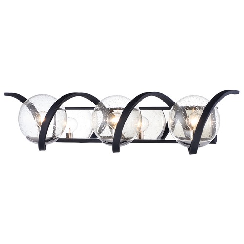 Maxim Lighting Curlicue Black & Polished Nickel Bathroom Light by Maxim Lighting 35106CDBKPN