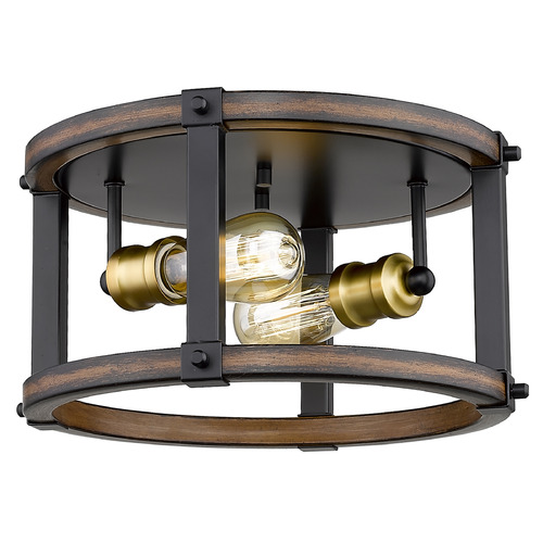 Kirkland Rustic Mahogany Flush Mount by Z-Lite