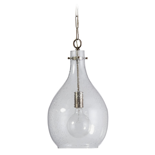 Rabun Stone Seeded Glass Pendant in Brushed Pewter by Capital Lighting