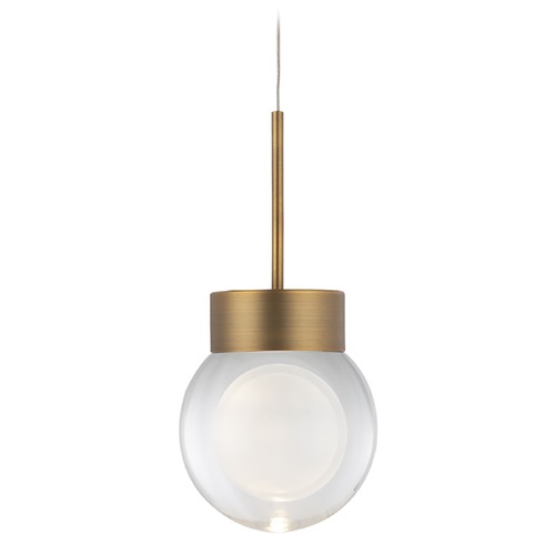 Double Bubble Aged Brass LED Mini Pendant by Modern Forms
