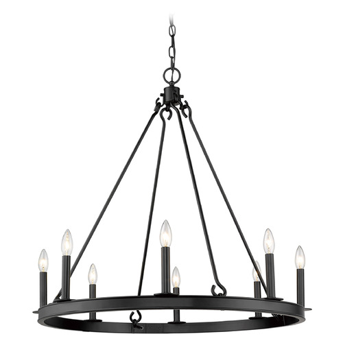 Barclay Matte Black Chandelier by Z-Lite
