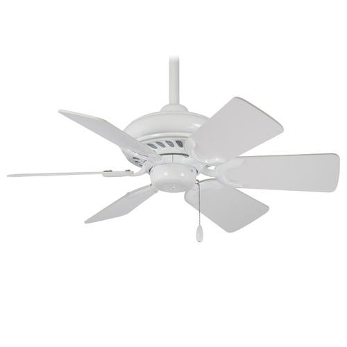 Supra 32-Inch Indoor Ceiling Fan in White by Minka Aire