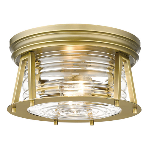 Z-Lite Cape Harbor Rubbed Brass Flush Mount by Z-Lite 491F2-RB