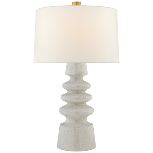 Julie Neill Andreas Table Lamp in White Crackle by Visual Comfort Signature