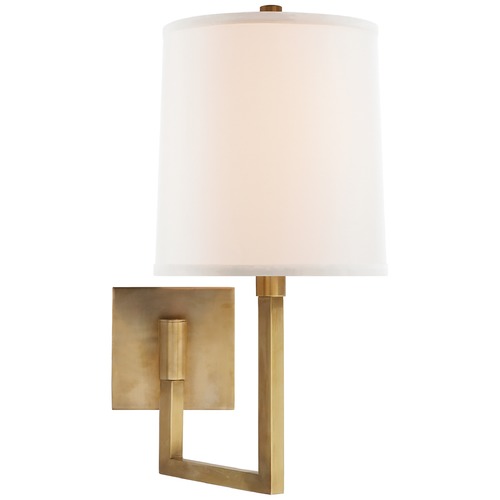 Barbara Barry Aspect Small Convertible Sconce in Soft Brass by Visual Comfort Signature