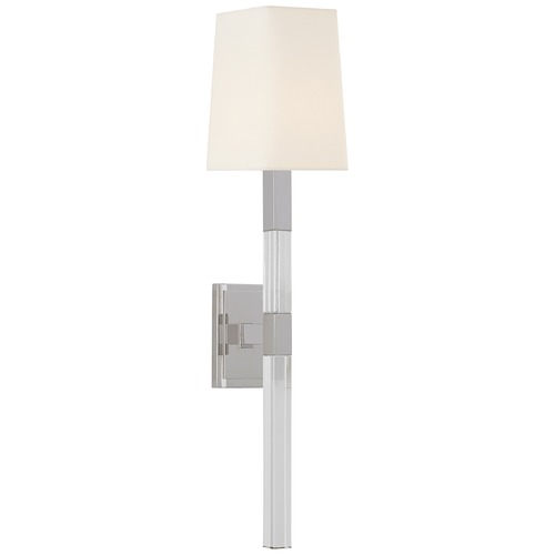 Visual Comfort Signature Collection Chapman & Myers Reagan Medium Sconce in Nickel by Visual Comfort Signature CHD2901PNCGL