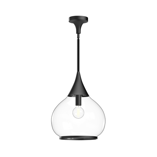 Alora Lighting Hazel Matte Black Pendant Light with Bowl / Dome Shade
