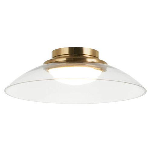 Matteo Lighting Luna Aged Gold Brass LED Flushmount Light