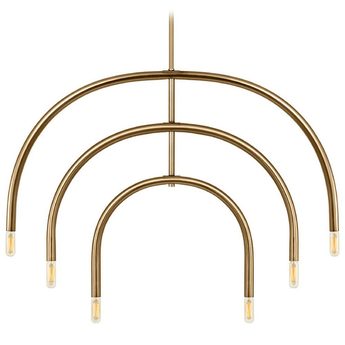 Visual Comfort Studio Collection Drew & Jonathan Hadden Satin Brass Chandelier