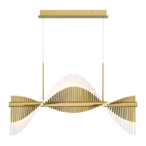 Voltik 40-Inch LED Linear Chandelier in Gold by Eurofase Lighting