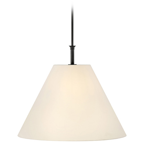 Greta Blackened Brass LED Pendant Light with Empire Shade by Hinkley Lighting