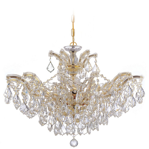 Crystorama Lighting Crystorama Lighting Maria Theresa Gold Crystal Chandelier 4439-GD-CL-SAQ