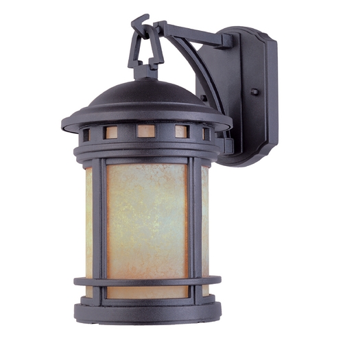 Designers Fountain Lighting Outdoor Wall Light with Amber Glass in Oil Rubbed Bronze Finish 2391-AM-ORB