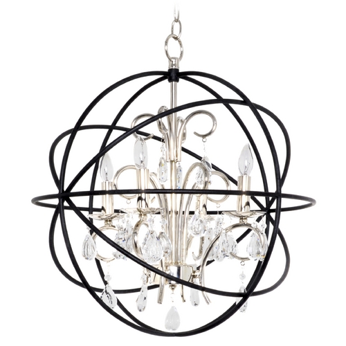 Maxim Lighting Orbit Anthracite and Polished Nickel Pendant by Maxim Lighting 25142ARPN