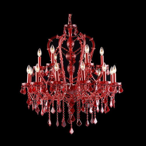 Avenue Lighting Crimson Boulevard Red Crystal Chandelier by Avenue Lighting HF1040-RED