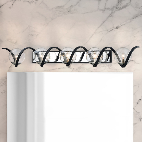 Curlicue Black & Polished Nickel Bathroom Light by Maxim Lighting