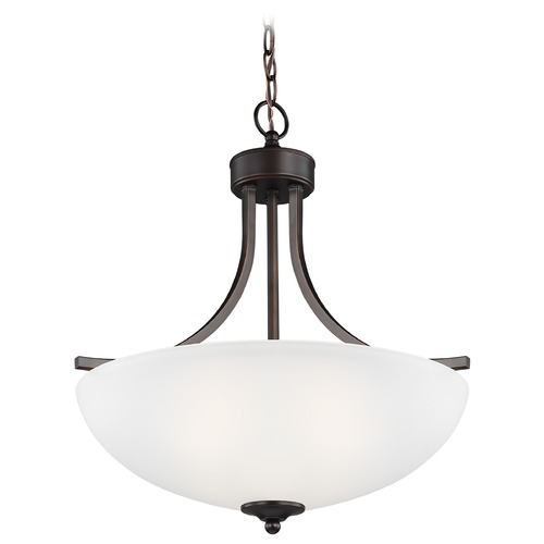 Generation Lighting Geary Burnt Sienna Pendant Light with Bowl / Dome Shade 6616503-710