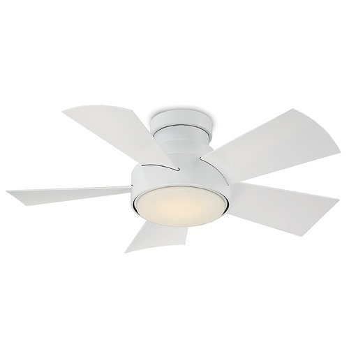 Modern Forms by WAC Lighting Vox 38-Inch LED Hugger Fan in Matte White 3000K by Modern Forms FH-W1802-38L-MW